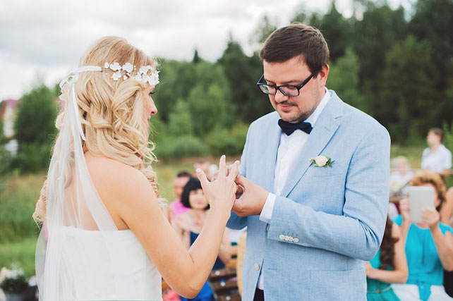 торжественная церемония бракосочетания, Трогательная рустикальная свадьба Насти и Паши