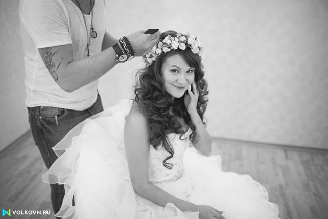 невеста в венке