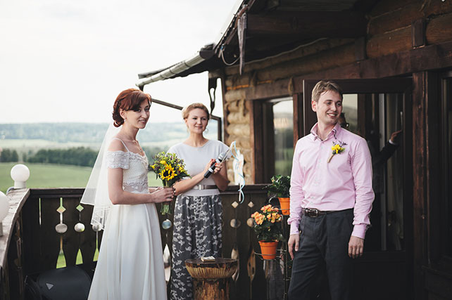 рустикальная свадьба на ранчо, церемония