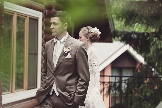 Рустикальная свадьба, встреча жениха и невесты