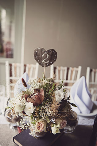 Рустикальная свадьба, нумерация столов