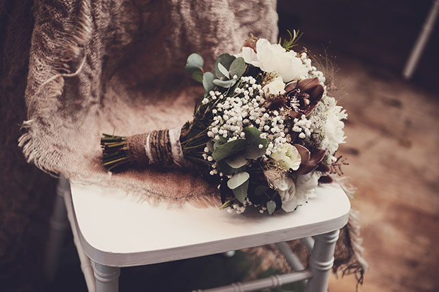 Рустикальная свадьба, букет невесты