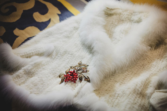 рябиновая свадьба, накидка невесты