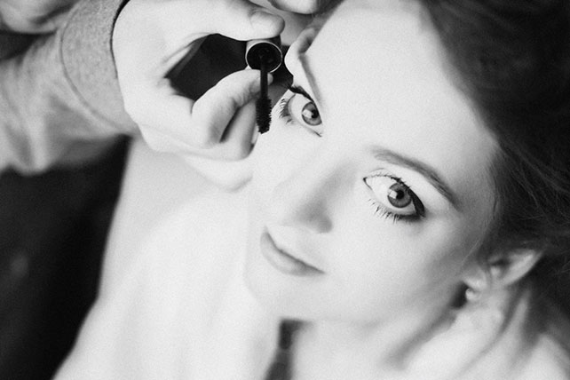 Лена и Миша: свадьба в синем цвете, макияж невесты