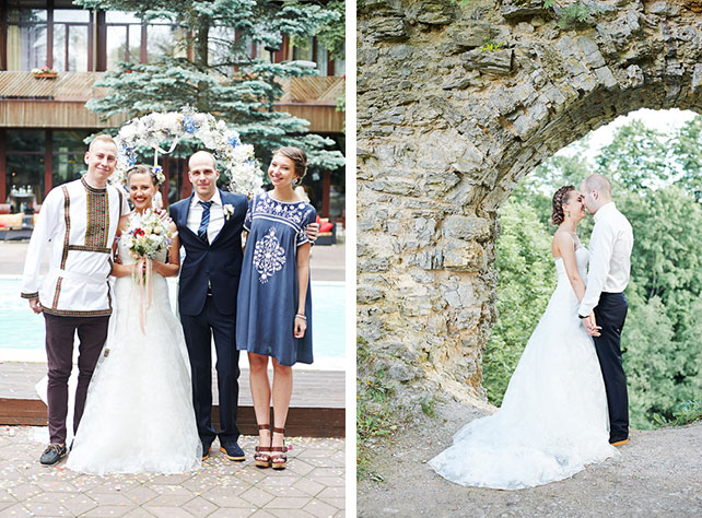 Большая славянская свадьба, Юлия и Йован, молодожены с гостями, фотосессия жениха и невесты