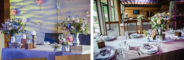 Большая славянская свадьба, Юлия и Йован, декор зала живыми цветами