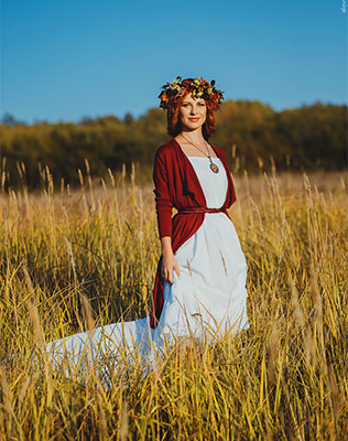 солнечная осенняя свадьба, образ невесты