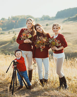 солнечная осенняя свадьба, подружки невесты