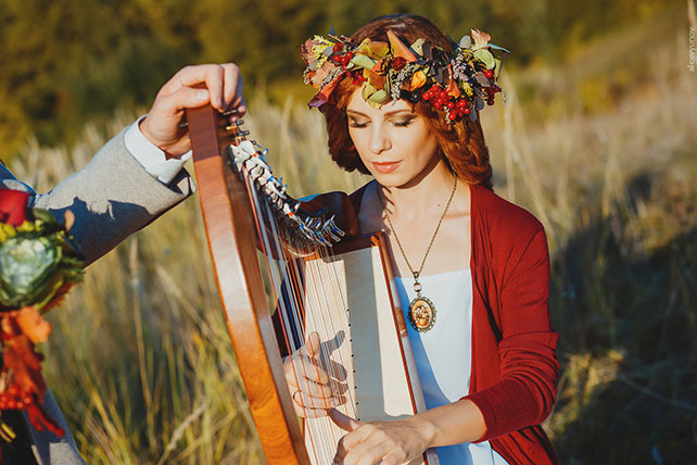 солнечная осенняя свадьба, церемония