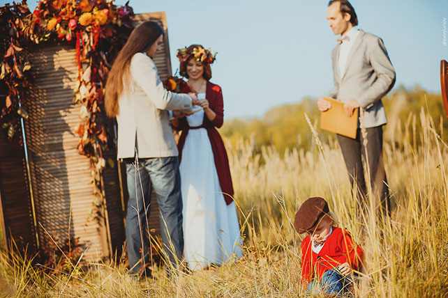 солнечная осенняя свадьба, церемония