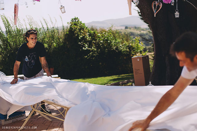 Солнечная свадьба в Тоскане, подготовка к свадьбе