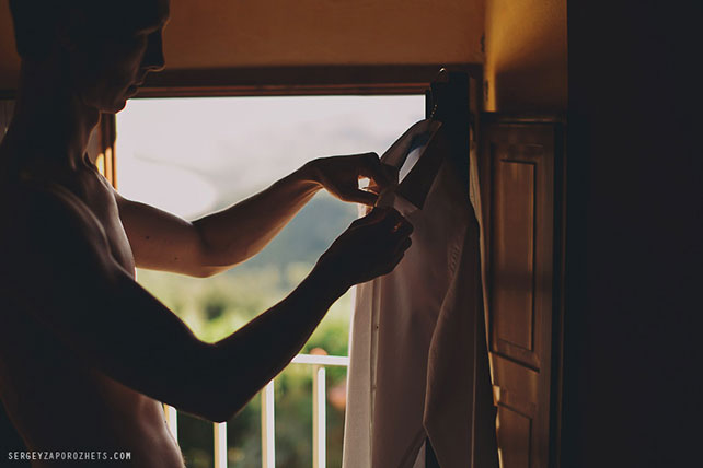 Солнечная свадьба в Тоскане, сборы жениха