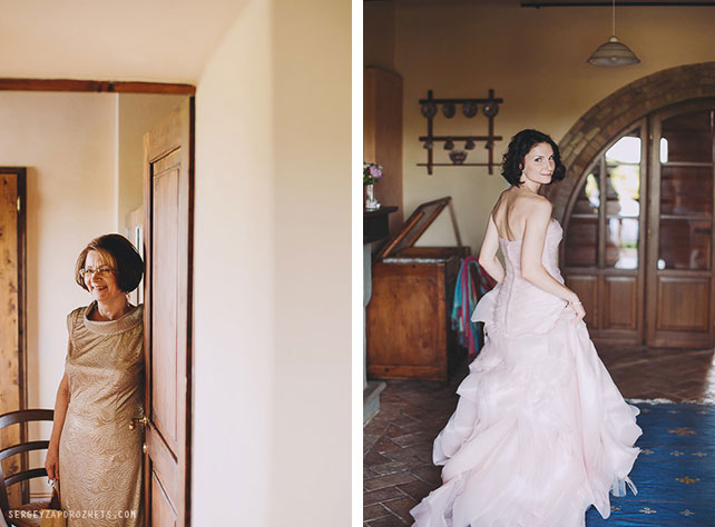 Солнечная свадьба в Тоскане, мама невесты, невеста