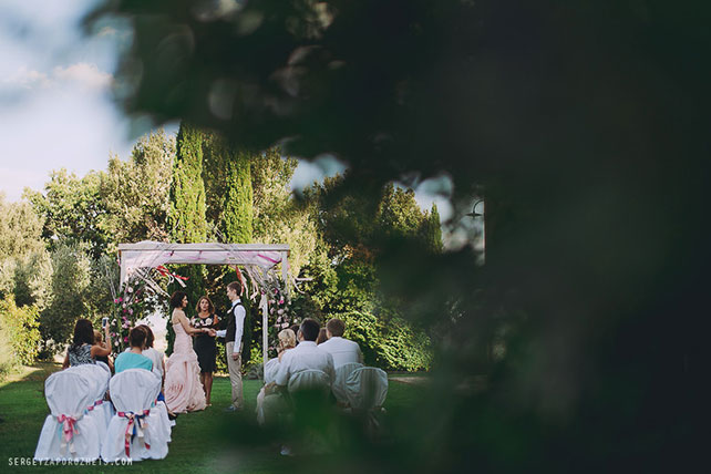 Солнечная свадьба в Тоскане, церемония бракосочетания