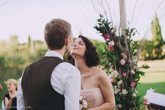 Солнечная свадьба в Тоскане, церемония бракосочетания