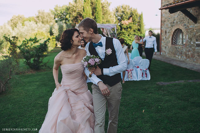 Солнечная свадьба в Тоскане, церемония бракосочетания