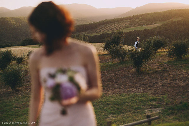 Солнечная свадьба в Тоскане, фотосессия жениха и невесты