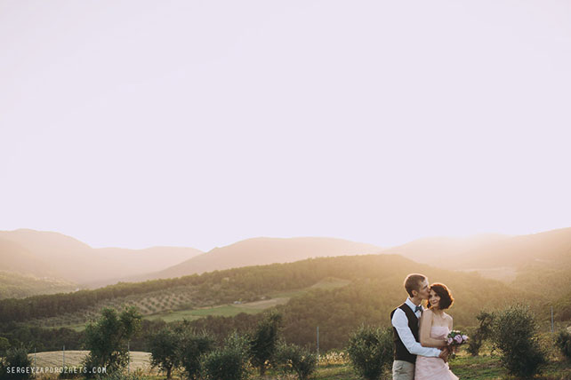 Солнечная свадьба в Тоскане, фотосессия жениха и невесты