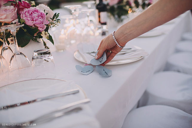 Солнечная свадьба в Тоскане, декор банкетного стола