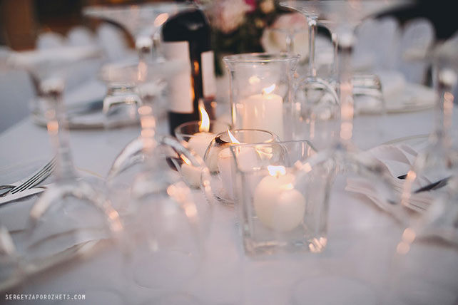 Солнечная свадьба в Тоскане, декор банкетного стола