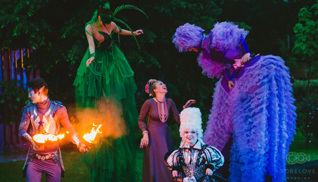 свадьба по мотивам пьесы Шекспира «Сон в летнюю ночь», церемония
