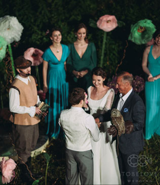 свадьба по мотивам пьесы Шекспира «Сон в летнюю ночь», церемония