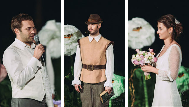 свадьба по мотивам пьесы Шекспира «Сон в летнюю ночь», церемония