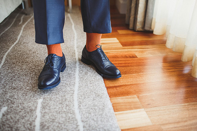 совиная свадьба, туфли жениха