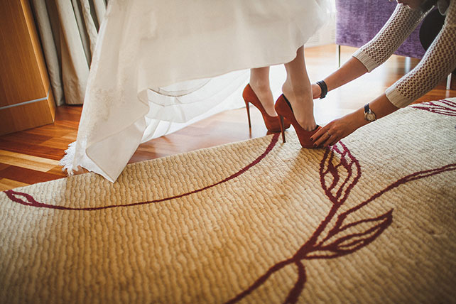 совиная свадьба, туфли невесты