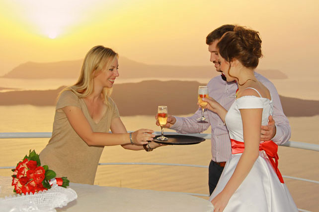 свадьба в Санторини