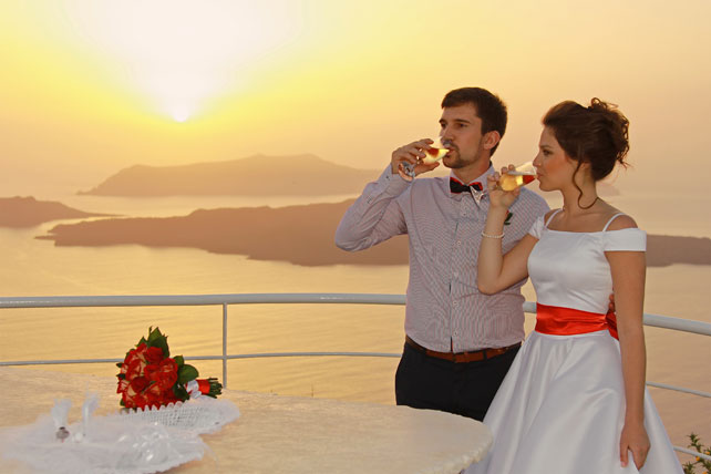 свадьба в Санторини