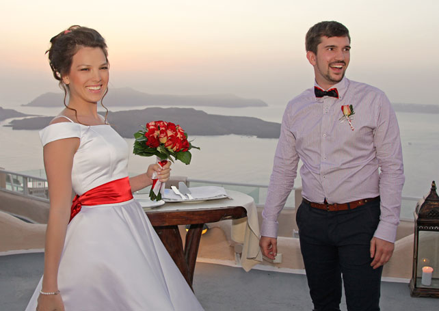 свадьба в Санторини