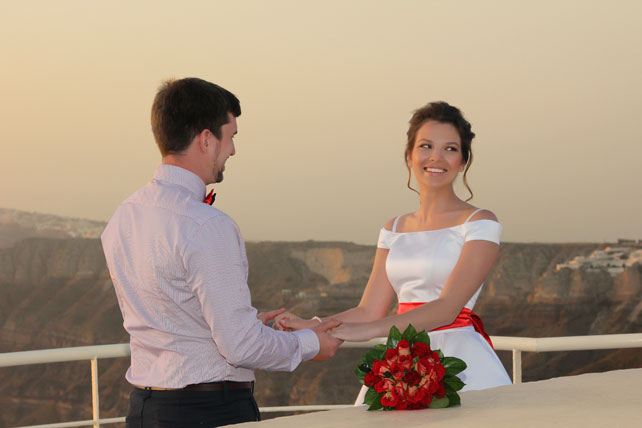 свадьба в Санторини