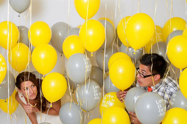 Молодожены в шариках
