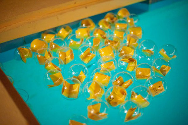 Бокалы с записками