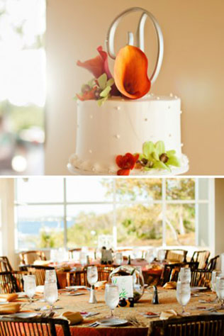 современная свадьба на пляже, торт