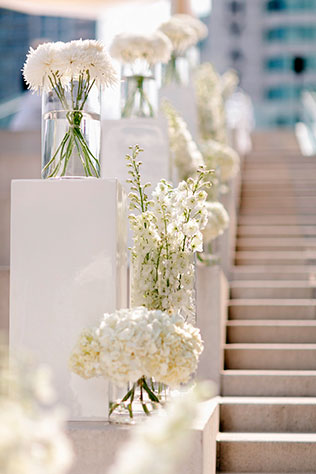 серо-желтая свадьба, церемония на крыше