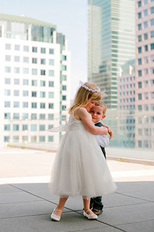 серо-желтая свадьба, церемония на крыше