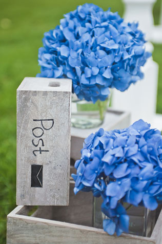 стильная свадьба в морской палитре, декор места церемонии