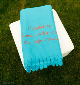 стильная свадьба в морской палитре, детали церемонии