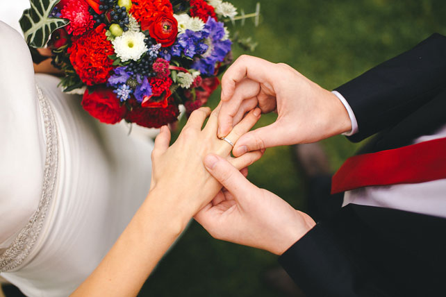 стильная свадьба в морской палитре, церемония