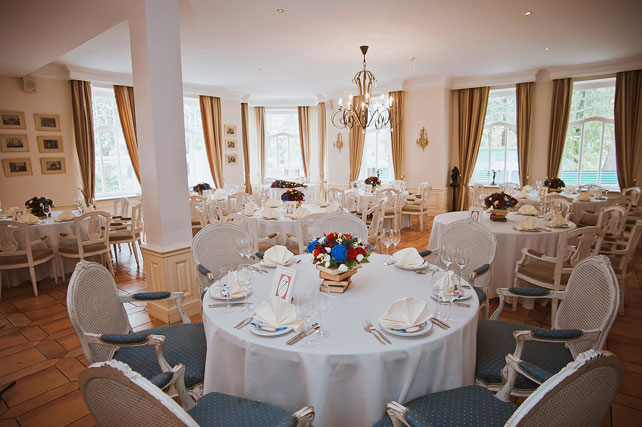 стильная свадьба в морской палитре, место торжества