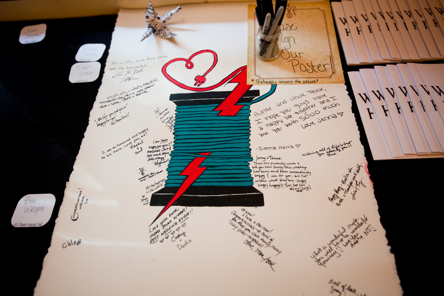 поздравительный плакат для молодожёнов