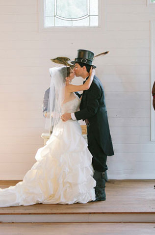 свадьба в стиле стимпанк, церемония