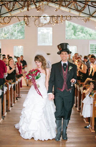 свадьба в стиле стимпанк, церемония