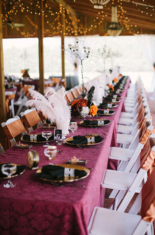 свадьба в стиле стимпанк, декор места торжества