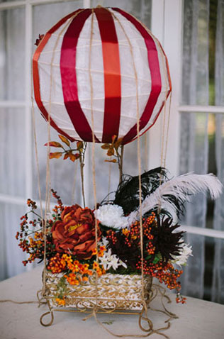 свадьба в стиле стимпанк, декор места торжества