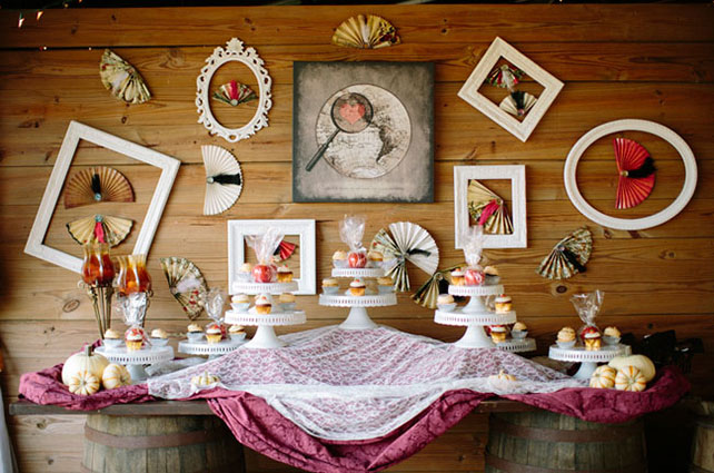 свадьба в стиле стимпанк, сладкий стол