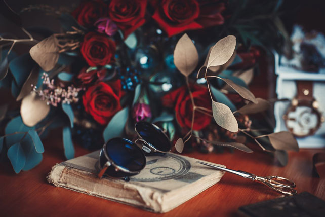 Свадьба в стиле стимпанк, букет невесты 