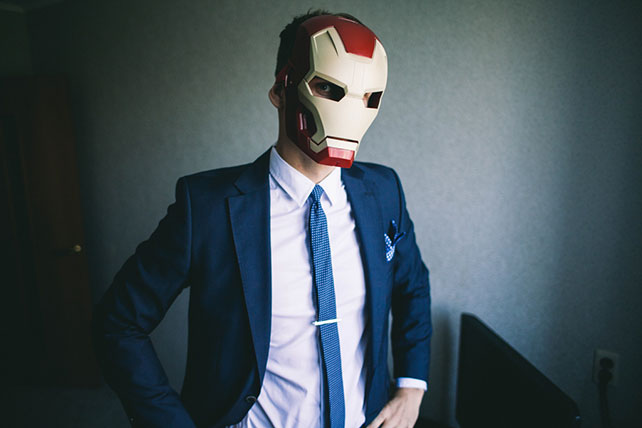 супергеройская свадьба, образ жениха